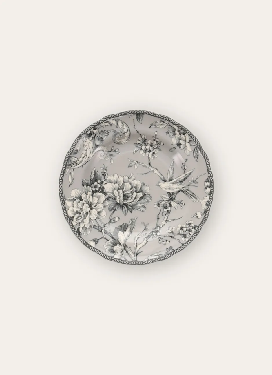 ASSIETTE À DESSERT EN GRÈS ADELAÏDE GRIS SOURIS