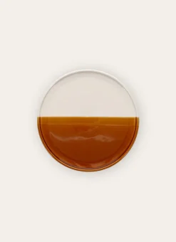 ASSIETTE À DESSERT EN PORCELAINE SUNSET CARAMEL