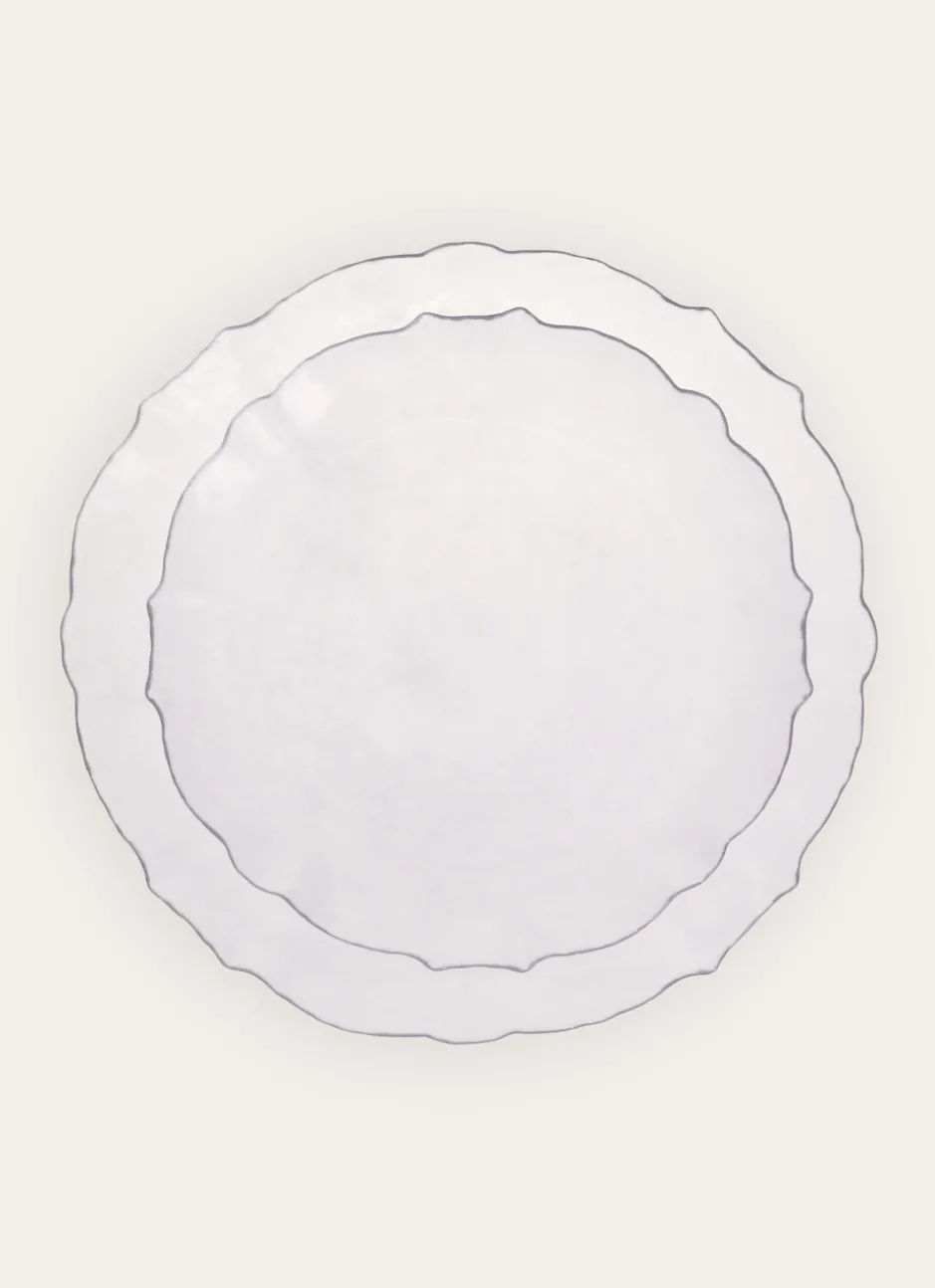 ASSIETTE A DESSERT EN VERRE ÉCLATANTE TRANSPARENT