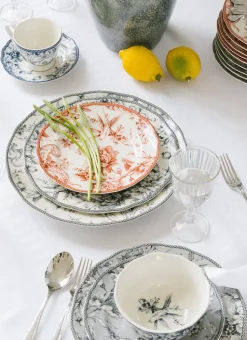 ASSIETTE PLATE EN GRÈS ADELAÏDE GRIS