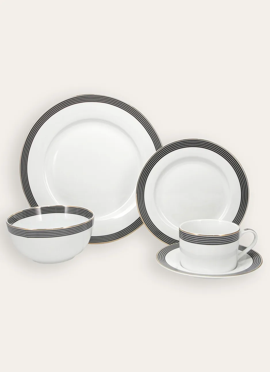 ASSIETTE PLATE EN PORCELAINE SONGE Noir