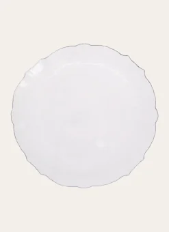 ASSIETTE PLATE EN VERRE ÉCLATANTE TRANSPARENT