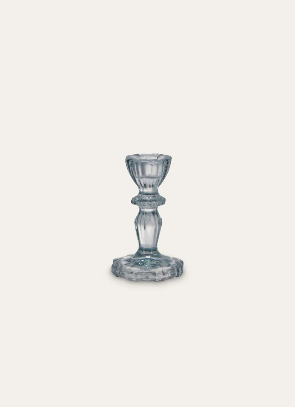 BOUGEOIR EN VERRE TEINTÉ H11 CM BLEU