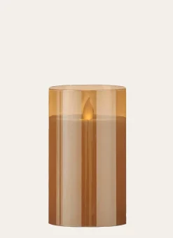 BOUGIE LED AVEC POT EN VERRE TRANSPARENT