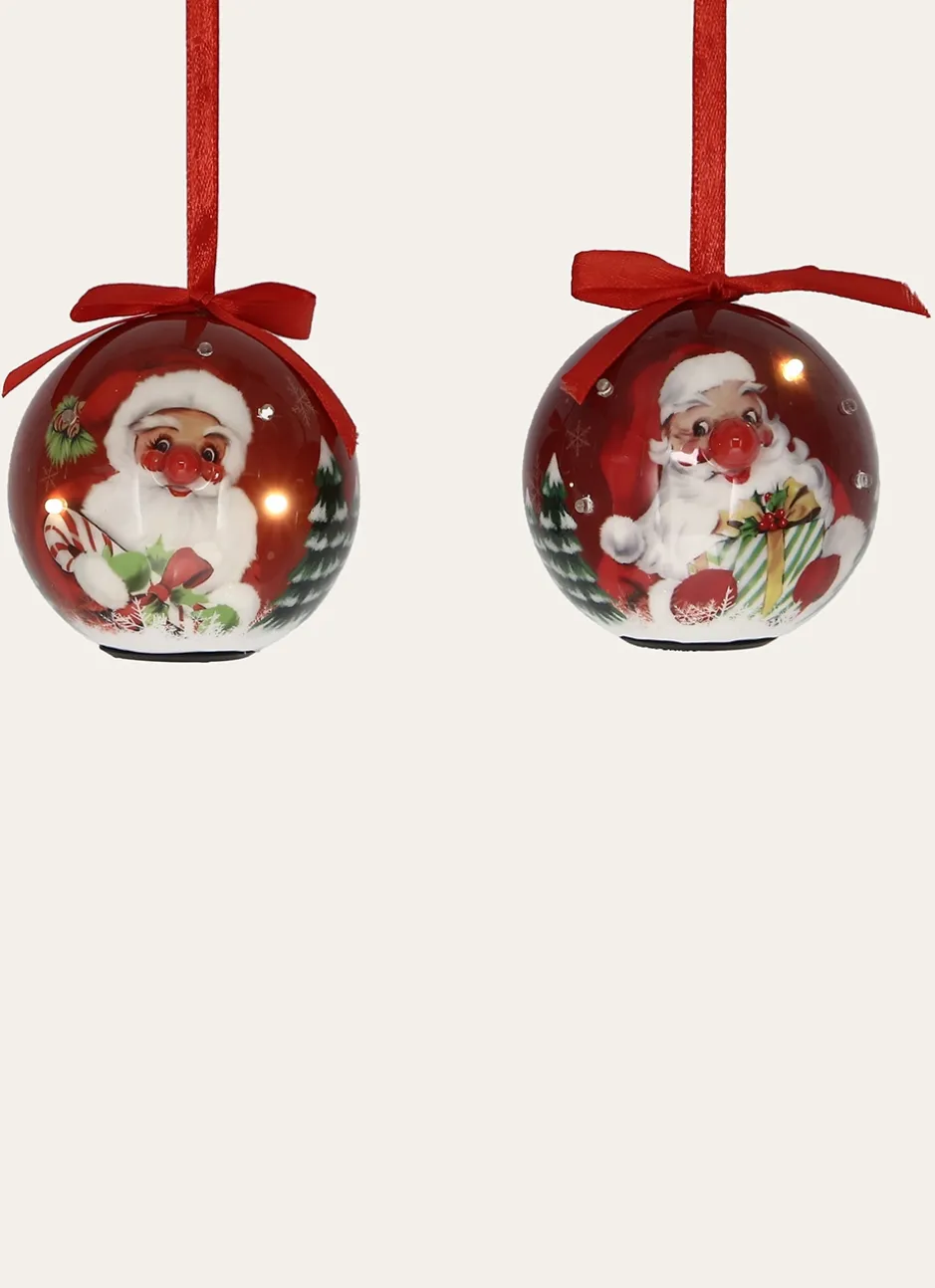BOULE LUMINEUSE PÈRE-NOËL (MODÈLE ALÉATOIRE) RUBIS
