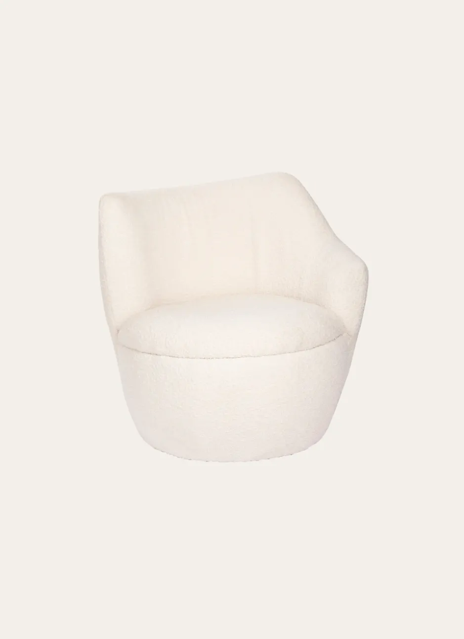 CHAUFFEUSE ASYMÉTRIQUE DESIGN EFFET MOUTON BLANC