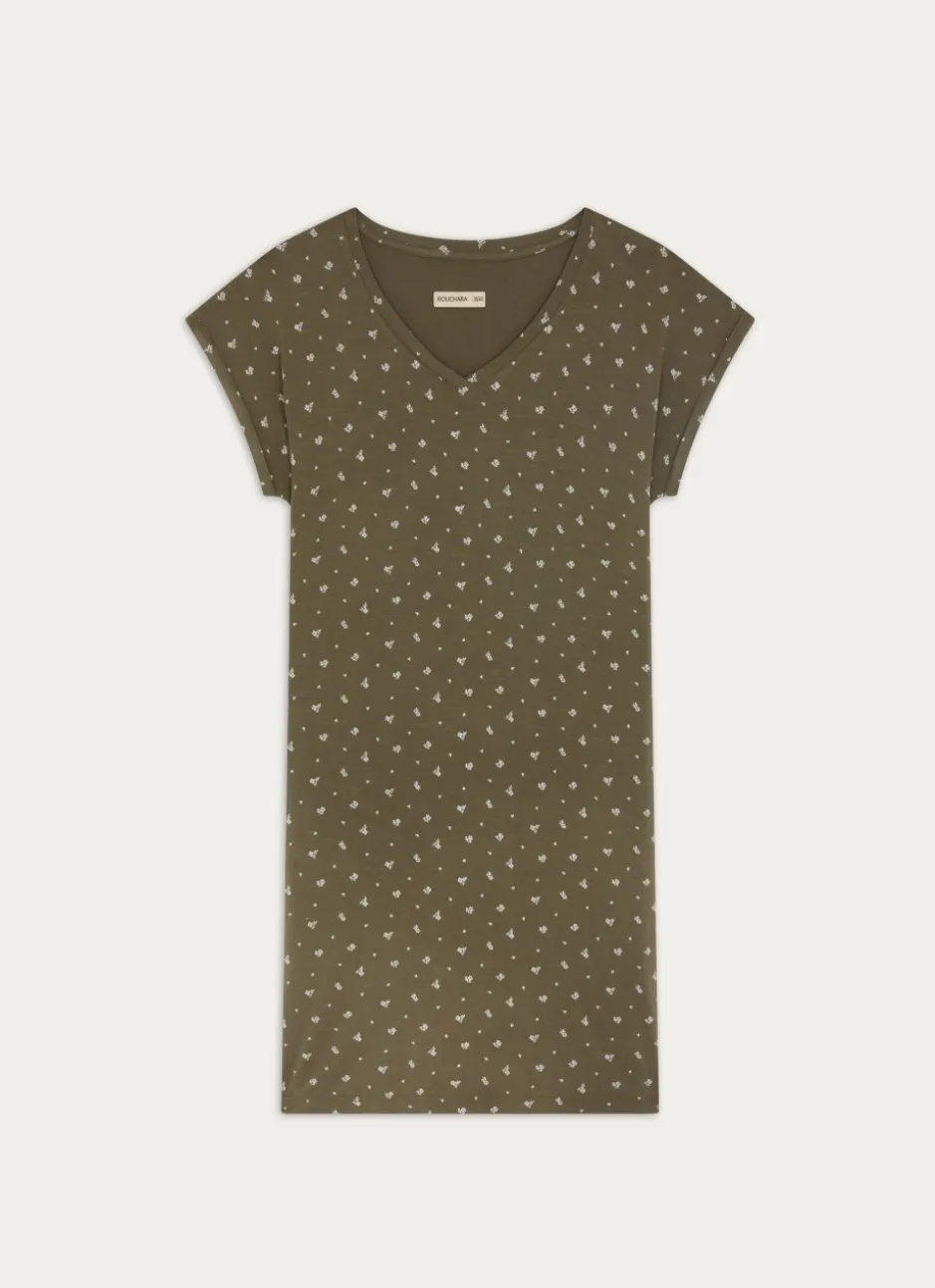 CHEMISE DE NUIT MANCHES COURTES RIMO KAKI