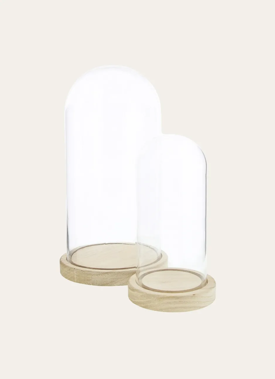 CLOCHE DÉCORATIVE EN VERRE NATUREL/TRANSPARENT