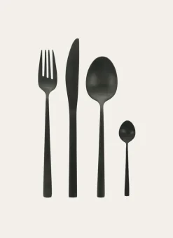 COFFRET DE 6 CUILLÈRES À SOUPE EN ACIER INOXYDABLE Noir