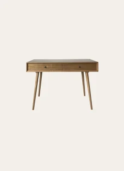 CONSOLE EN BOIS BLOND 2 TIROIRS CLAIR