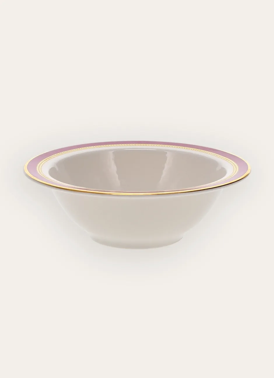 COUPELLE EN PORCELAINE ESPRIT VÉNITIEN ROSE FUCHSIA