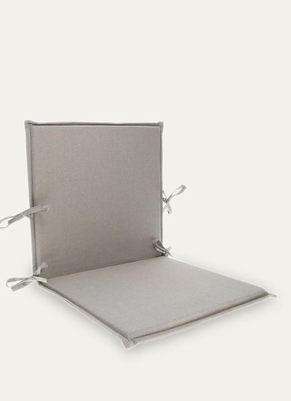 COUSSIN DE CHAISE EXTÉRIEUR AVEC DOSSIER GRIS CHINÉ