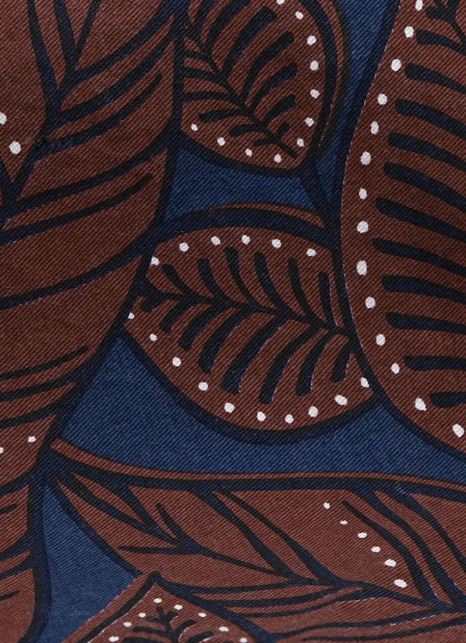 COUSSIN IMPRIMÉ FEUILLAGE CHARLY MARINE