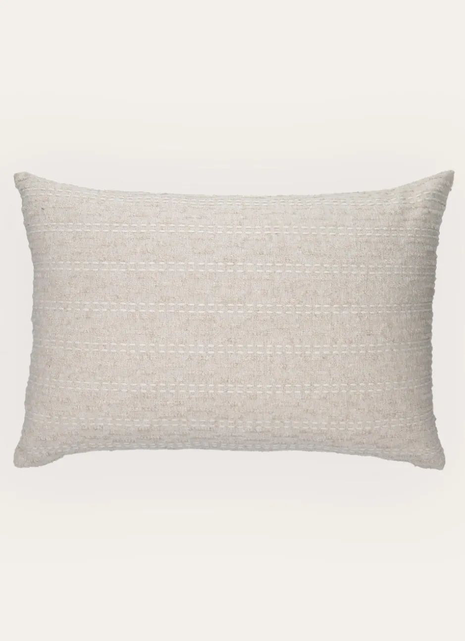 COUSSIN UNI AVEC PASSAGE FILS FANTAISIE ECRU
