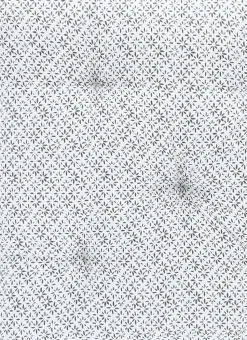 DESSUS DE CHAISE EN COTON IMPRIMÉ FLEURI GRIS