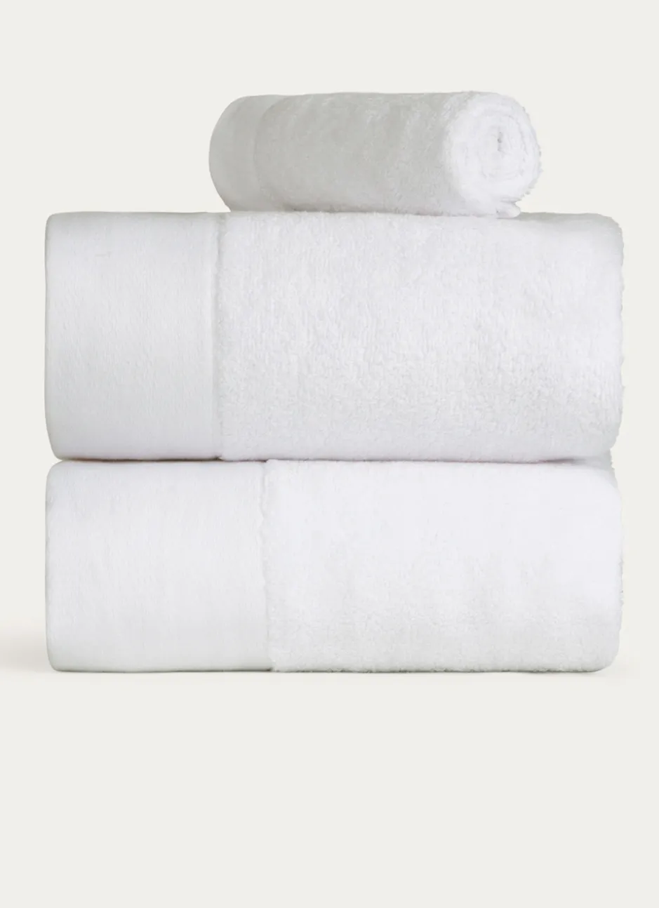 DRAP DE BAIN COTON MOELLEUX ZÉRO TORSION BLANC