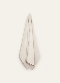 DRAP DE BAIN EN COTON LITEAU CISELÉ BEIGE
