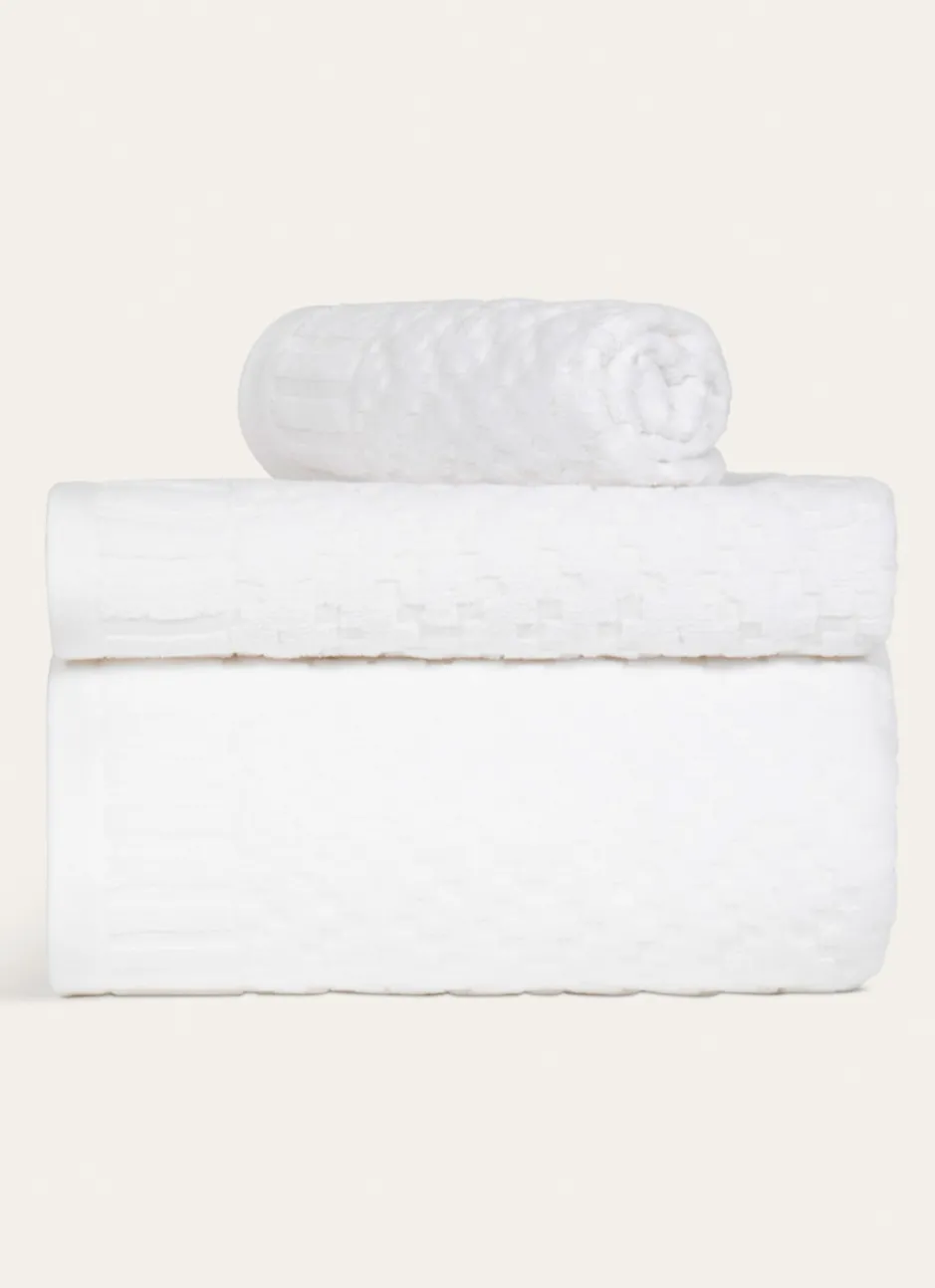 DRAP DE BAIN EN JACQUARD BLANC