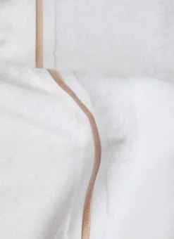 DRAP DE BAIN FINITION BOURDON OPÉRA BLANC/BEIGE