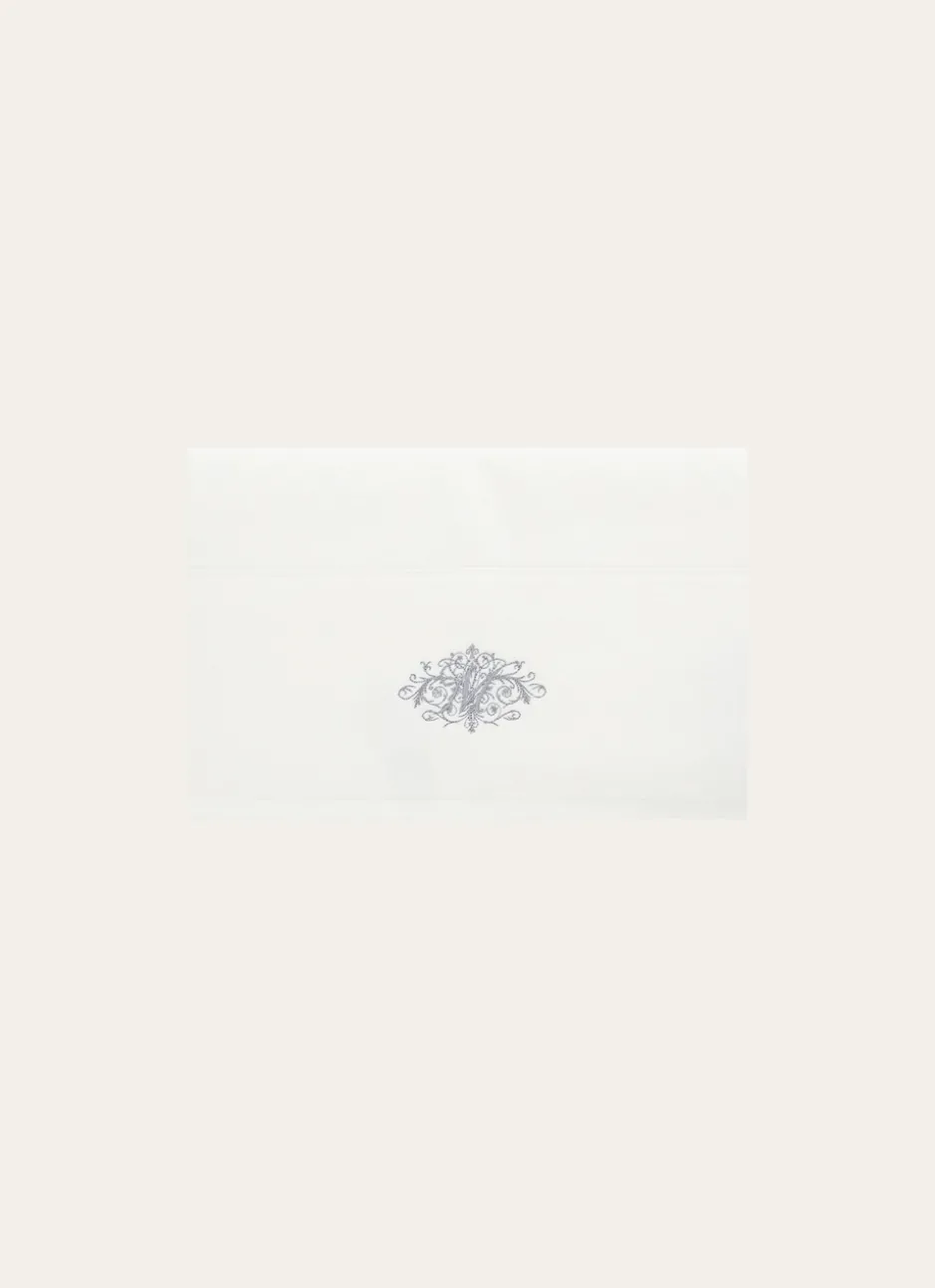 DRAP DE BAIN VELOURS EN COTON BRODERIE 500GR BLANC