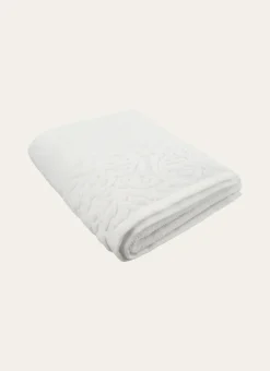 DRAP DE DOUCHE CISELÉ BLANC