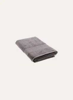 DRAP DE DOUCHE COTON BIO JACQUARD GAUFRÉ 450GR CENDRE