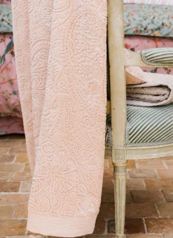 DRAP DE DOUCHE EN VELOURS JOSEPHINE BEIGE