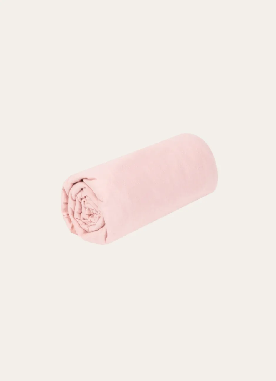 DRAP HOUSSE BÉBÉ EN JERSEY DE COTON BIO ROSE