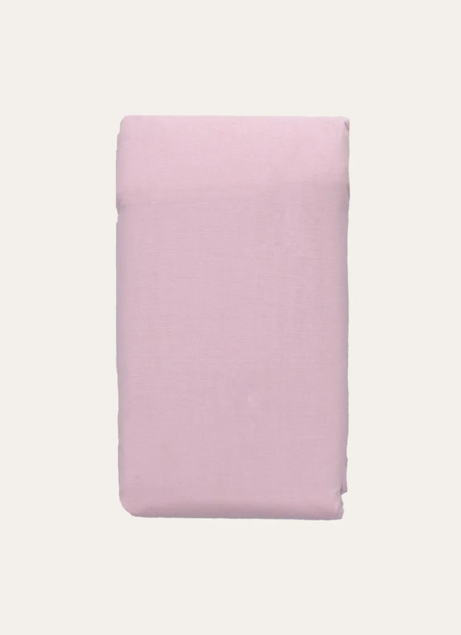 DRAP HOUSSE EN COTON ROSE CLAIR
