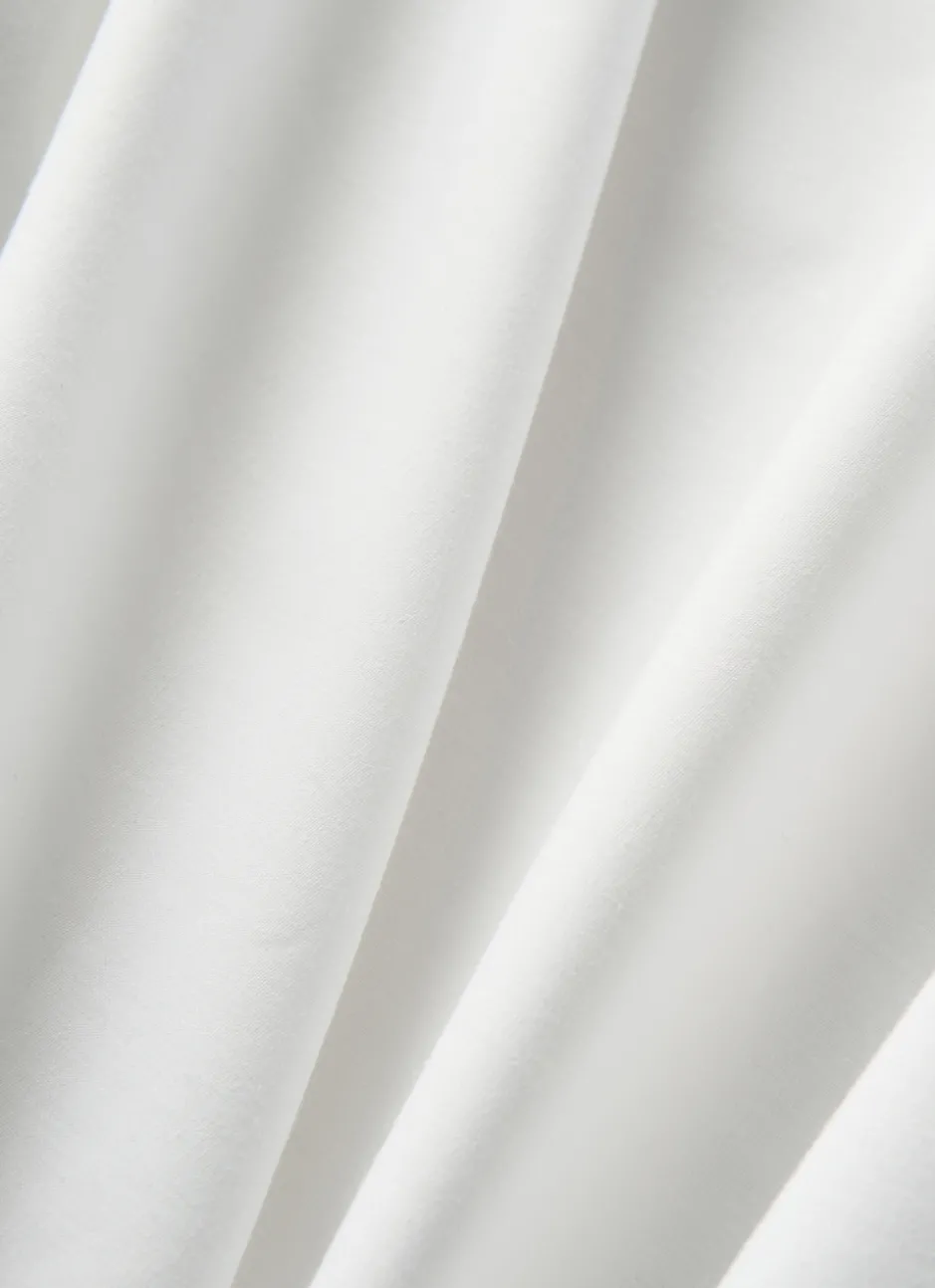 DRAP HOUSSE EN PERCALE DE COTON POUR LIT ARTICULÉ BLANC