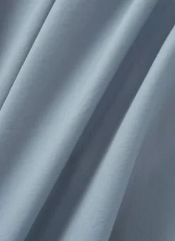 DRAP HOUSSE UNI EN COTON LAVÉ BIO BLEU