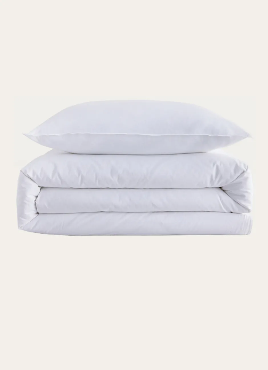 DRAP HOUSSE UNI EN COTON LAVÉ BIO BLANC