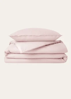 DRAP HOUSSE UNI EN COTON LAVÉ BIO ROSE CLAIR