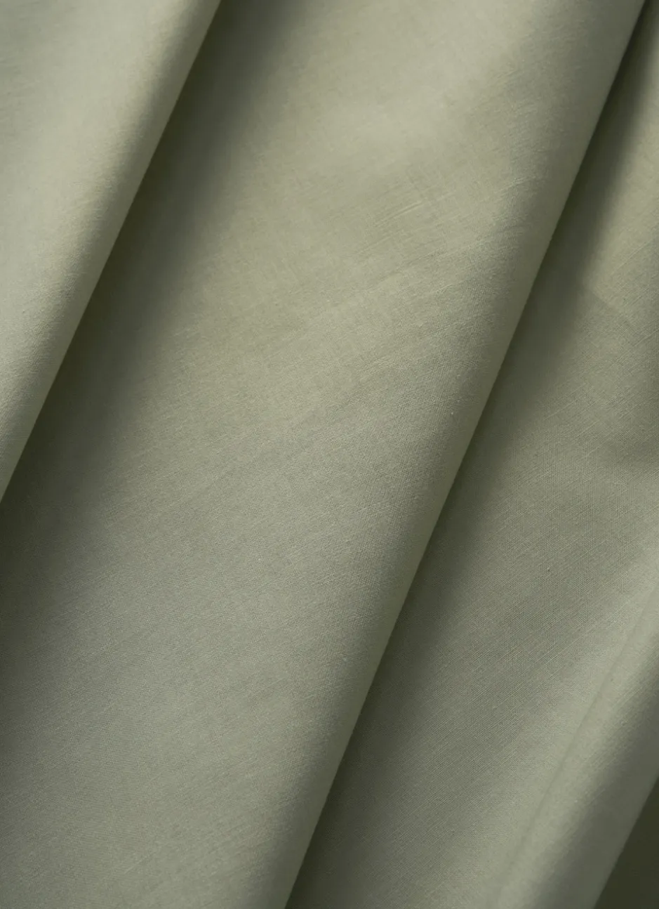 DRAP PLAT UNI EN COTON VERT TENDRE