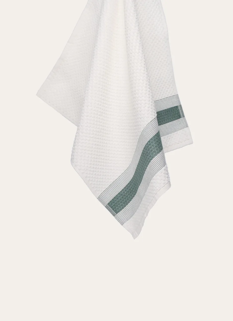 ESSUIE-MAINS EN COTON AVEC LITEAU EAU