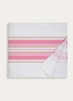 FOUTA DE PLAGE RAYÉE XXL ROSE / VERT