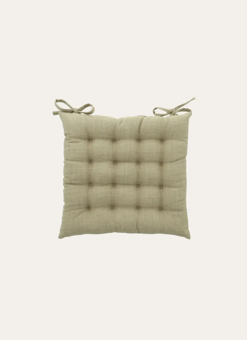 GALETTE DE CHAISE UNIE EFFET DE MATIÈRE NATUREL