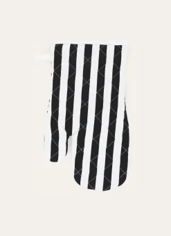 GANT DE CUISINE EN COTON DRAPEAU BRETON BLANC/NOIR
