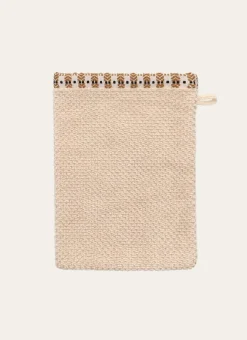 GANT DE TOILETTE AVEC LITEAU FANTAISIE BEIGE