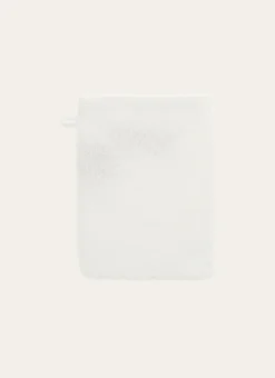 GANT DE TOILETTE BRODÉ EN COTON 500GR BLANC