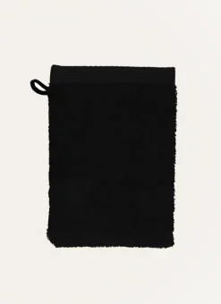 GANT DE TOILETTE BRODÉ EN COTON 500GR Noir