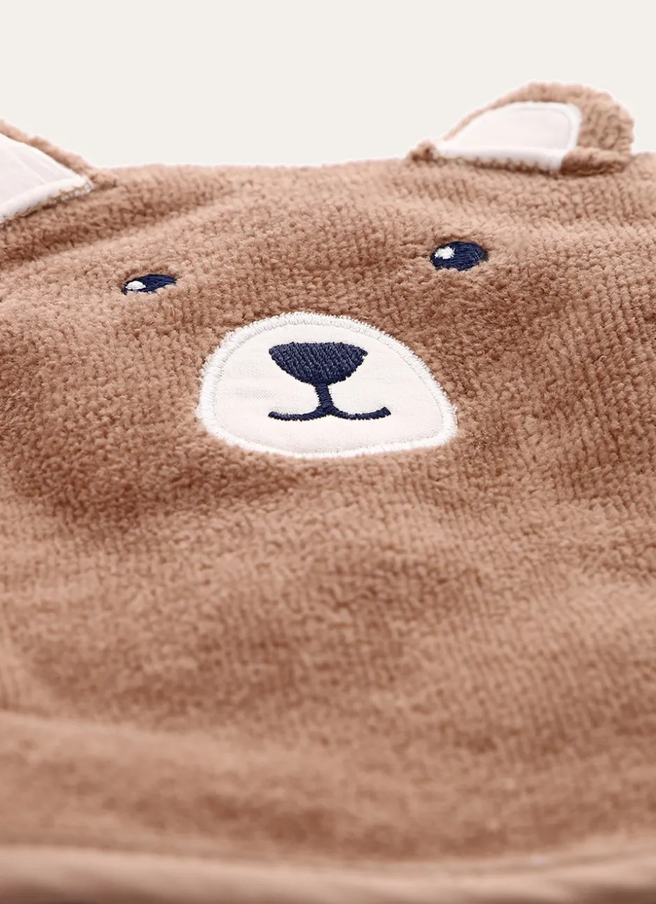 GANT DE TOILETTE OURSON MARRON