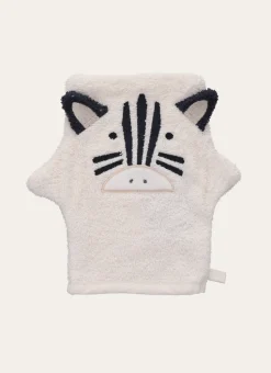 GANT DE TOILETTE ZÈBRE BLANC