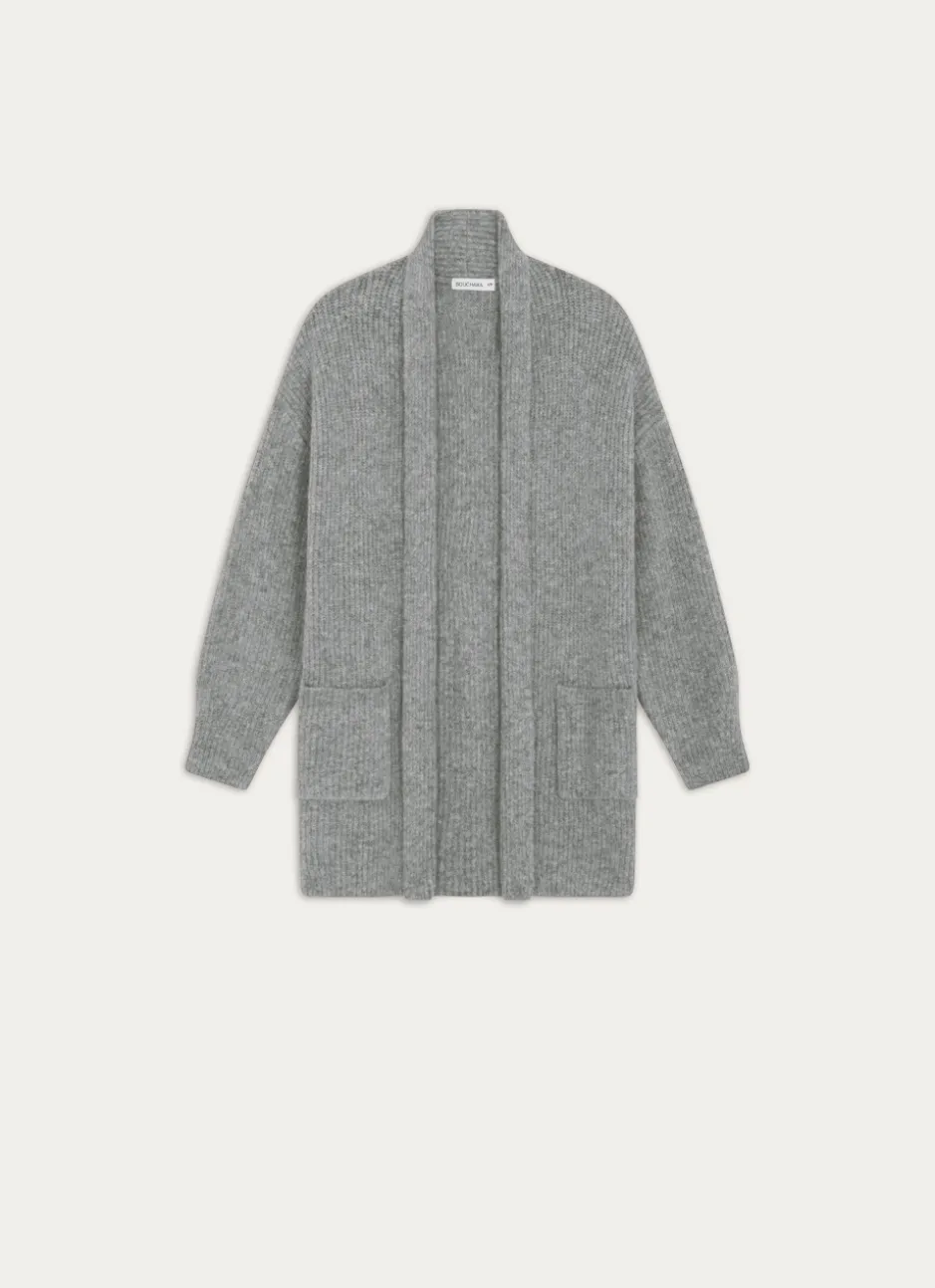 GILET À PAN EN TRICOT DOUX ET CHAUD VITA GRIS CLAIR