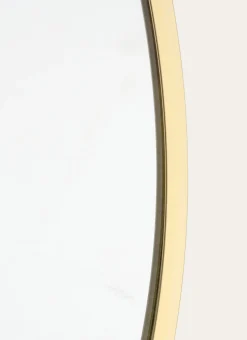 GRAND MIROIR DEMI-LUNE AVEC CADRE EN MÉTAL DORÉ