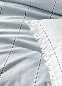 HOUSSE DE COUETTE À RAYURES NAÏADE BLEU