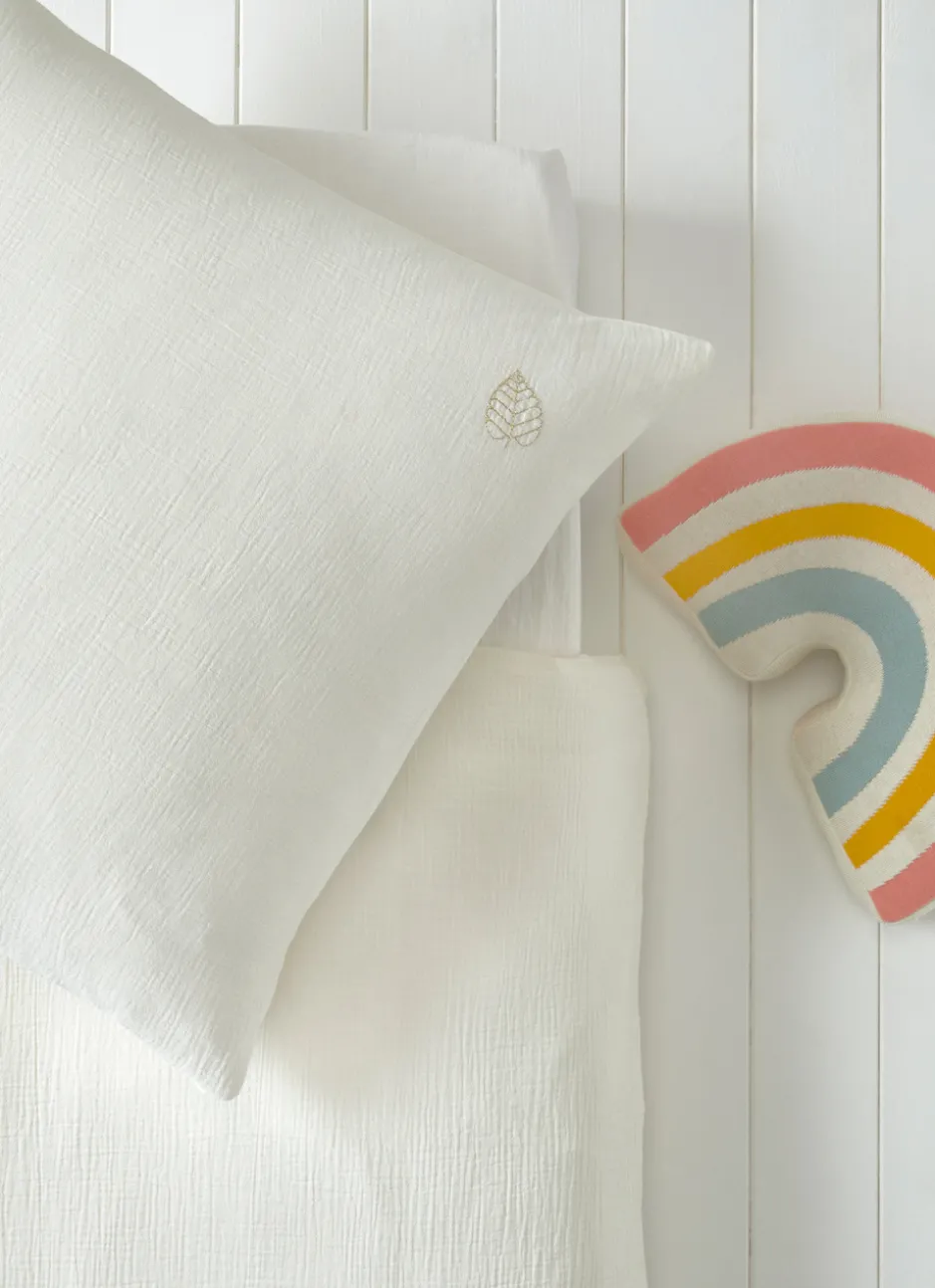 HOUSSE DE COUETTE BÉBÉ EN GAZE DE COTON LAIT