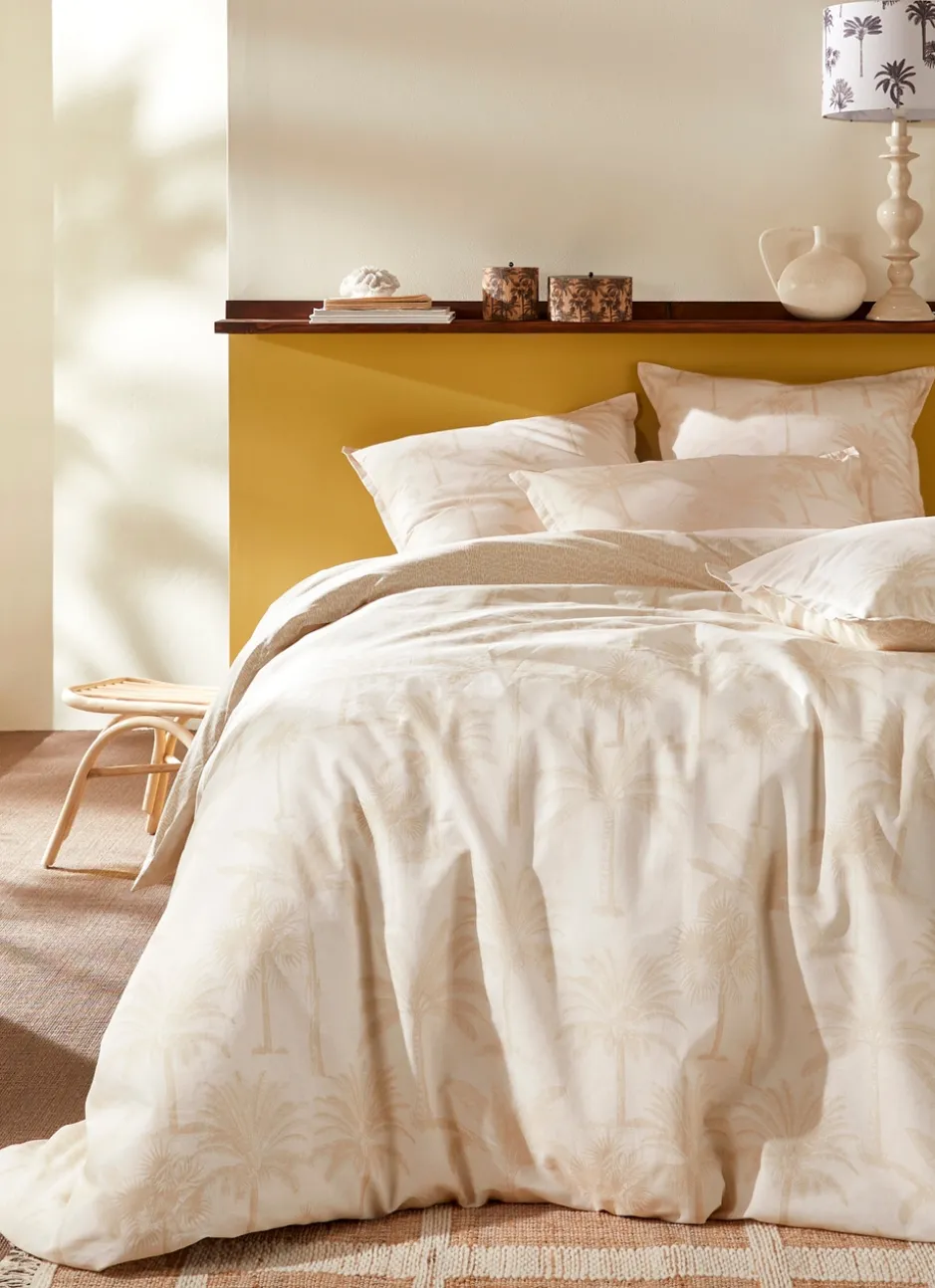 HOUSSE DE COUETTE EN COTON IMPRIMÉE PALMIERS GHANA SEIGLE