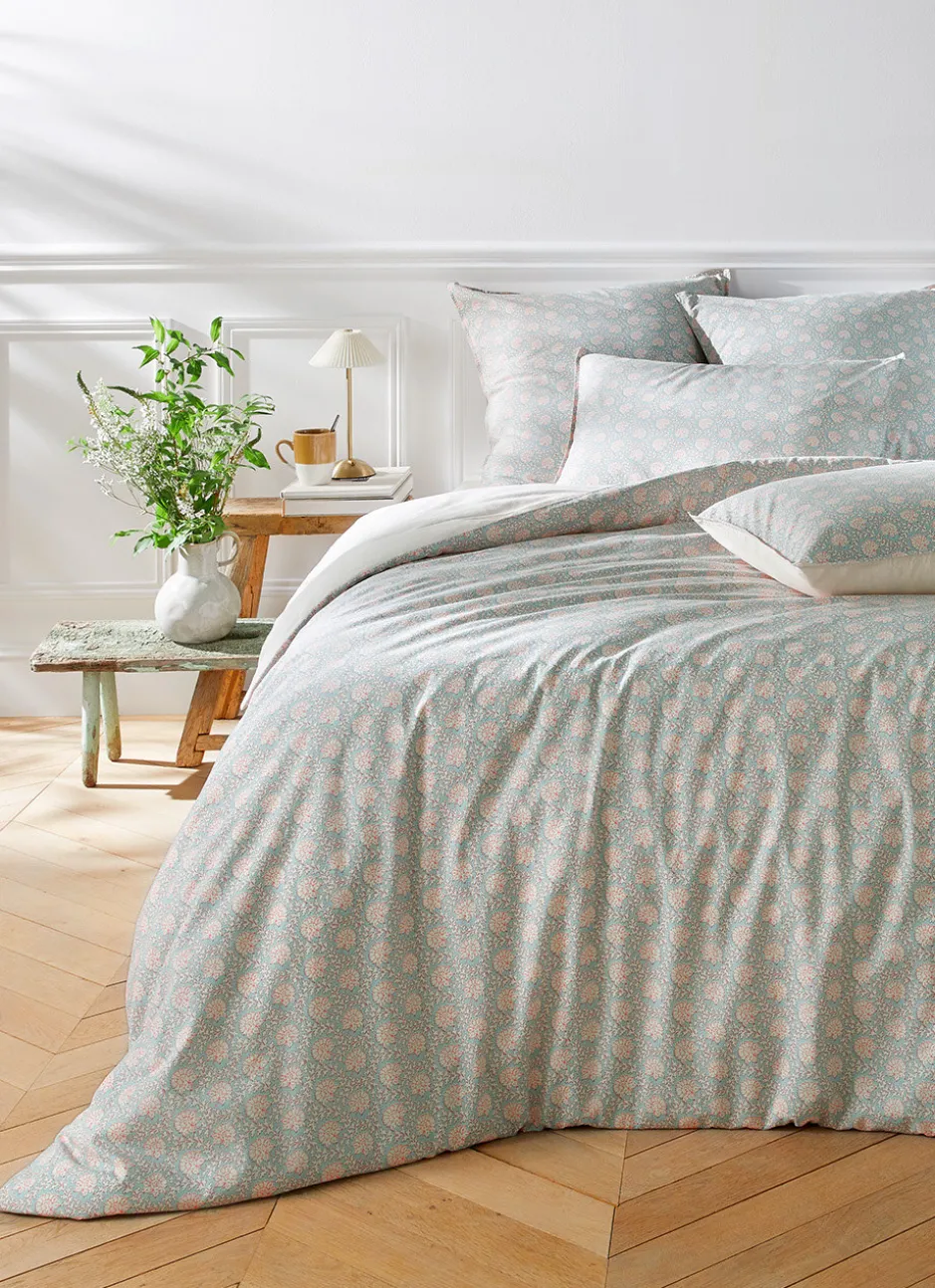 HOUSSE DE COUETTE EN COTON LAVÉ JEIRAN VERT CELADON