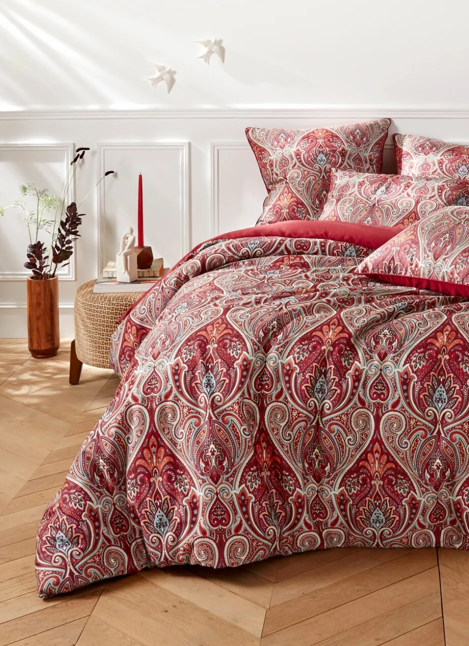 HOUSSE DE COUETTE EN SATIN DE COTON SUBLIME ROUGE